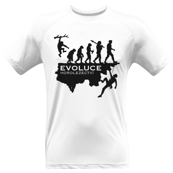 Pánské funkční tričko Premium s potiskem Horolezectví - evoluce